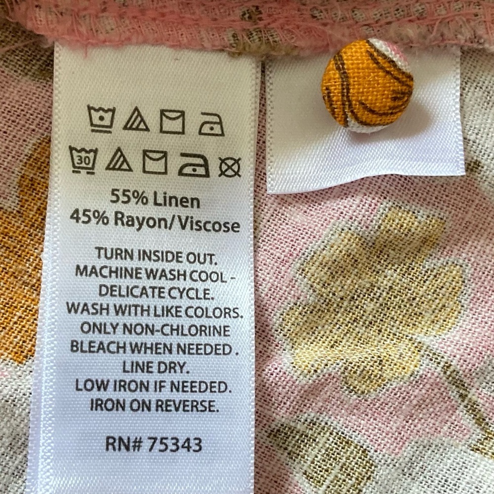 Cynthia Rowley Linen + Rayon Pink & Orange Floral Fit & Flare Mini Dress - Picture 11 of 15